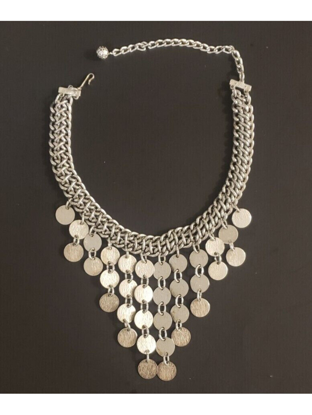 VTG 1970s Statement Bib Necklace PYRAMID TREASURE Sarah Coventry Lightweight